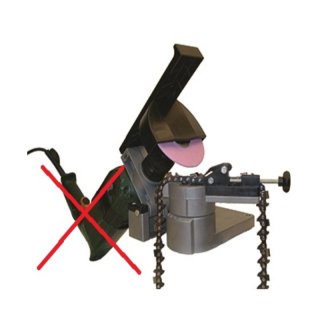 Kettenschärfgeräteaufsatz für Bohrmaschine inkl. Schleifscheibe - für Hobby Sägeketten