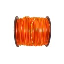 2,7 mm x 240 m Rolle - CYCLONE ALU Profi Trimmerfaden - 6-Kant (Stern) Nylonfaden orange