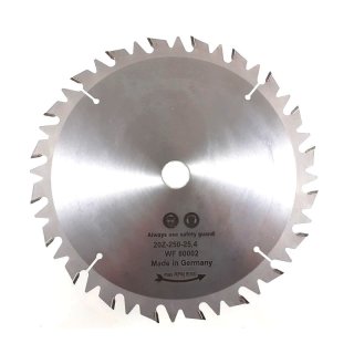 Hartmetall Kreissägeblatt - 20 Zähne - 250 mm x 1,8 mm - Zentralbohrung 25,4 mm - für Freischneider