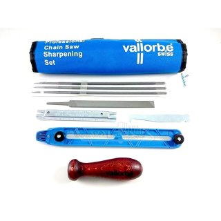 Vallorbe swiss Kit PRO 4,8 mm Sch&auml;rfset 0.325&quot; HM und 3/8&quot; Profi - S&auml;geketten Feile - Motors&auml;ge Werkzeug u. Pflege Satz