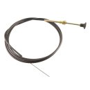 234 / 252 cm Motorstoppzug - Bowdenzug / Stoppzug mit Knopf (schwarz) -  55 mm Hub