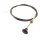 234 / 252 cm Motorstoppzug - Bowdenzug / Stoppzug mit Knopf (schwarz) -  55 mm Hub