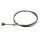 234 / 252 cm Motorstoppzug - Bowdenzug / Stoppzug mit Knopf (schwarz) -  55 mm Hub
