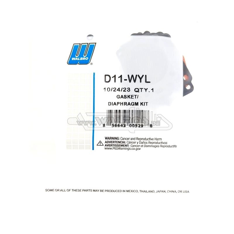 Original Walbro D11-WYL Membransatz für wenige WYL Vergaser, 20,99