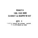 Makita (ZAMA) 195153500 Dichtung u. Membran-Set