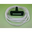 Vollgummi Startergriff mit Metalleinlage inkl. Starterseil L: 2,2 m x DM: 4,5 mm Kit  - für Rasenmäher / Motorgeräte