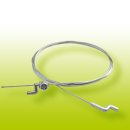 SET - Bowdenzug Seil 200 cm - Ø 1,5 mm - mit S-Haken und Schraubnippel durchsteckbar