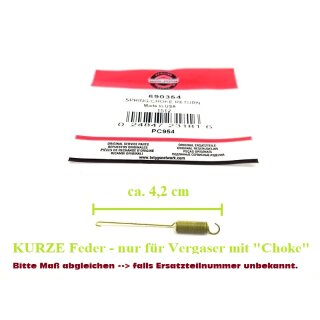 Original Briggs & Stratton  KURZE  CHOKEFEDER  690354 ersetzt 262749 - Spring Choke Return Feder gelb