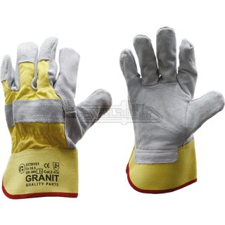 Arbeitshandschuhe GRANIT Quality Parts Rind-Spaltleder Handschuh - Gr.10,5